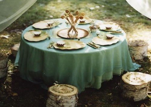 праздничный стол на природе